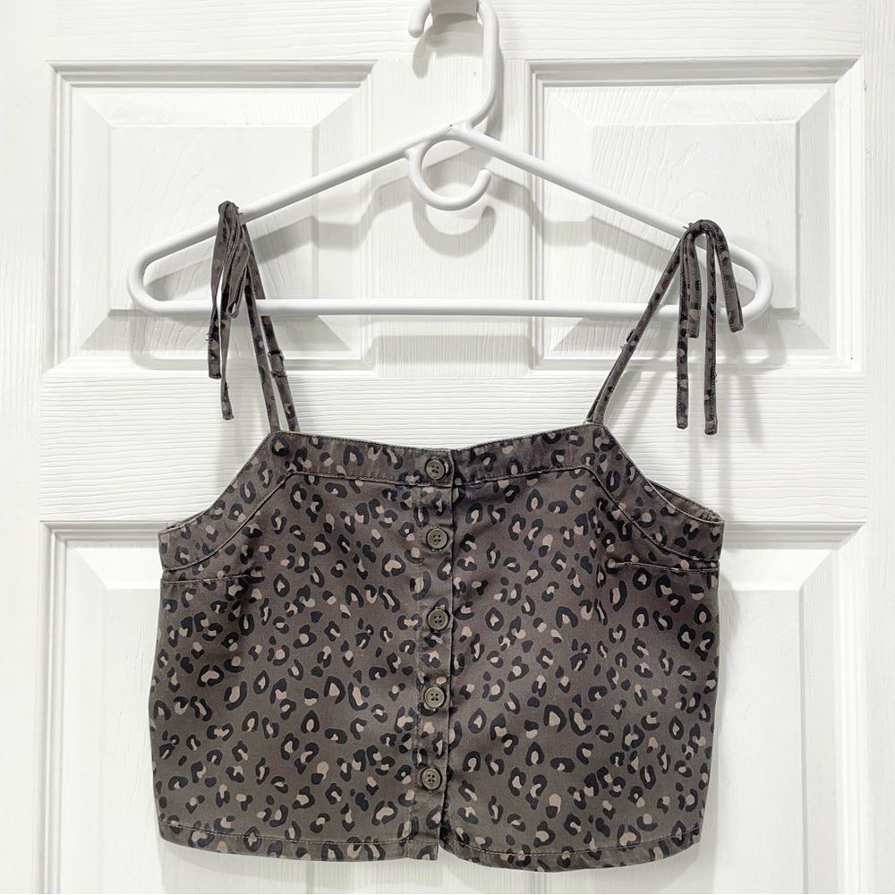 Abercrombie & Fitch Animal Print Crop Top